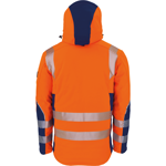 Winter Softshelljacke Brisi HiVis Orange-Dunkelblau
